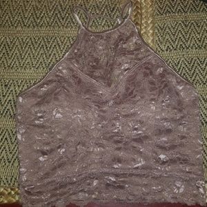 (2 for $10)Medium mauve crop top